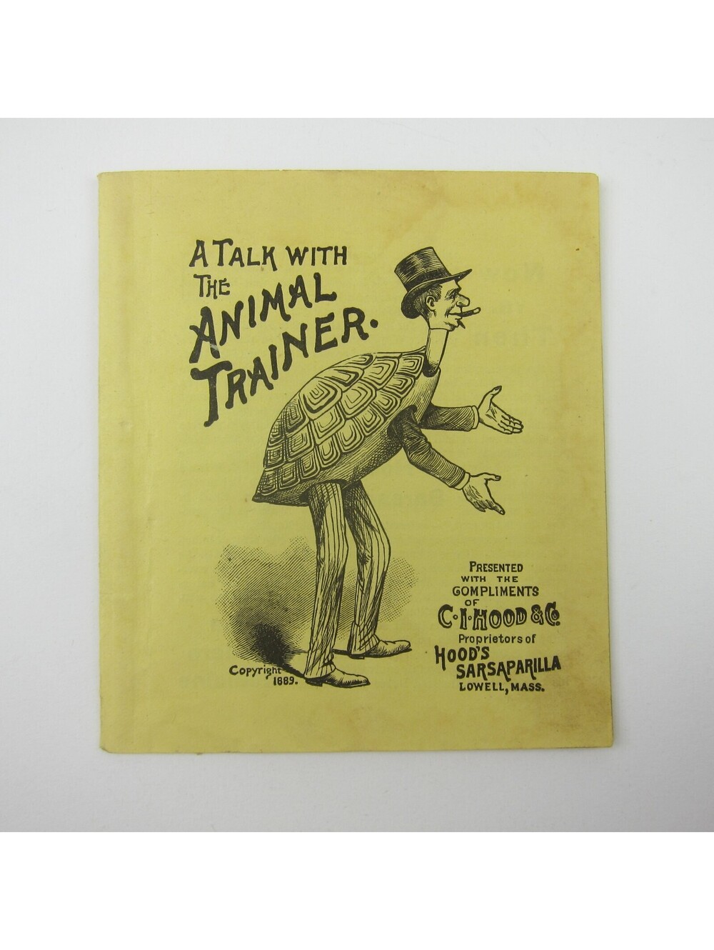 Hood's Sarsaparilla Talk with Animal Trainer Booklet Barnum Bailey Antique 1889